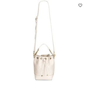 YSL Seau Matelasse Bucket Bag Cream Crossbody Yves Saint Laurent
